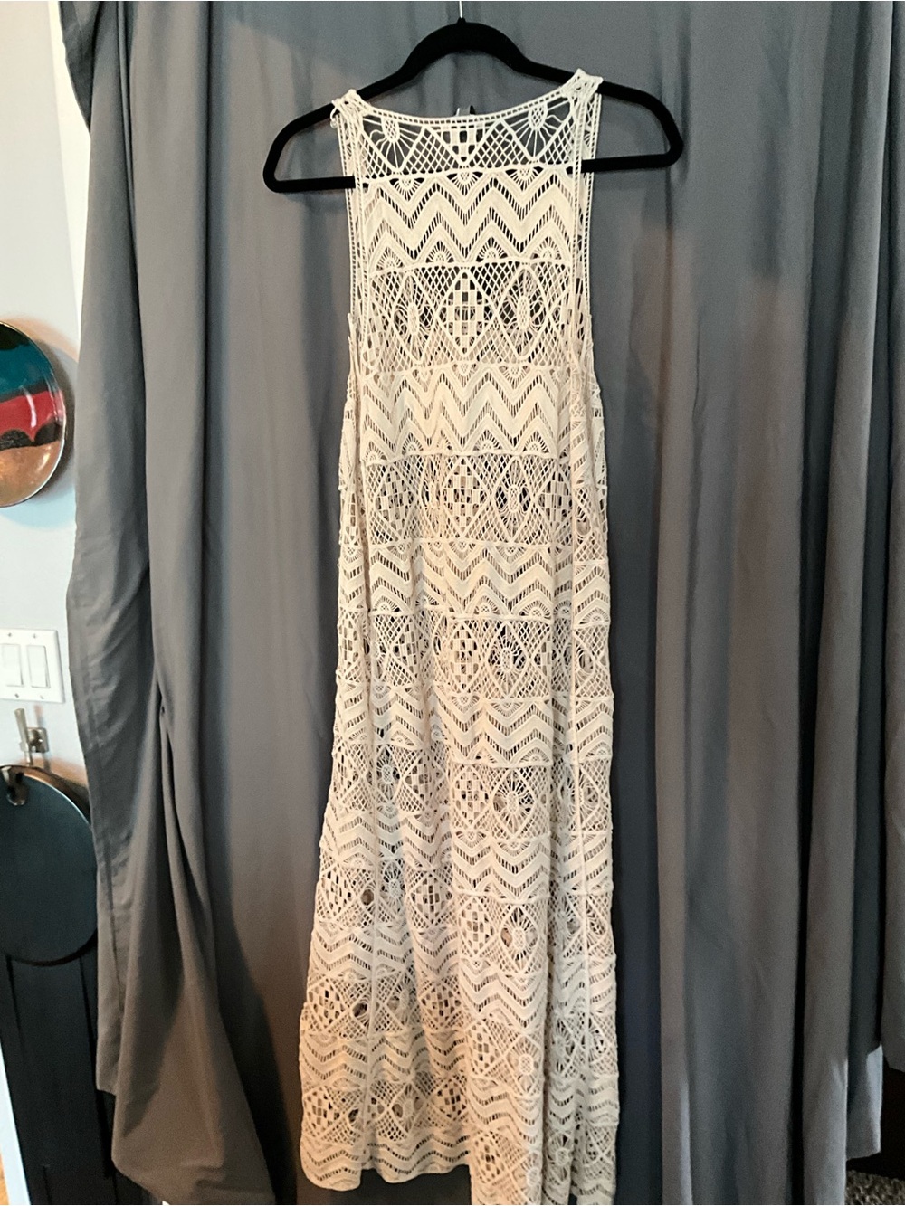 XCVI Cream Crochet Maxi Dress With Slip - Picture 7 of 10